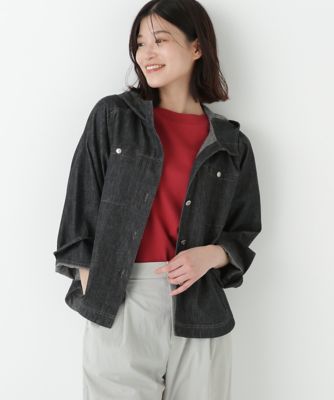 ＜human woman (Women)＞◆ライトオンスデニムフードブラウス（０７７５２１０７１１）