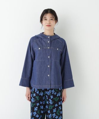 ◆ライトオンスデニムフードブラウス（０７７５２１０７１１）