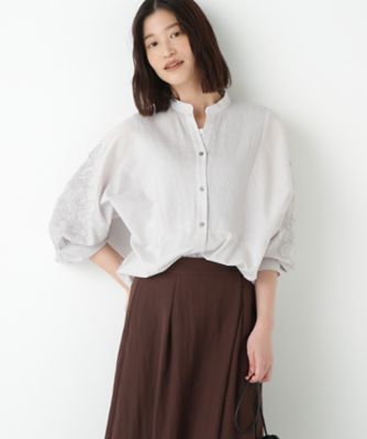 ウェア katsuya7454 ◇インドコットンボイルアップリケブラウス