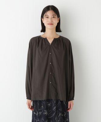 アトリエエマウ　ドットギャザーブラウス ◇ダイヤドットギャザーブラウス（0775210900） | human