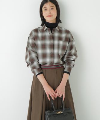 ＜human woman (Women)＞◆オンブレーチェックオーバーシャツ（０７７５２１０９０６）