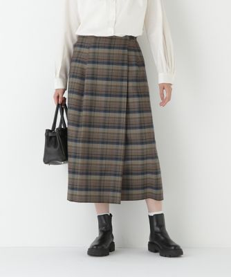 human woman (Women)/ヒューマンウーマン 先染めチェックキルト風スカート(0775220003) グリーン143 ロングスカート【三越伊勢丹/公式】