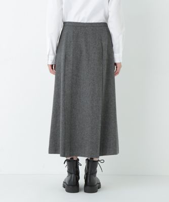 ヘリンボーンツィードタックスカート（0775220100） | human