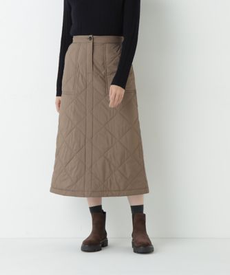 なな　数回着用　ワンダフルワールドファミリーくまキルティングロングスカート キルティングベイカーAラインスカート（0775220103