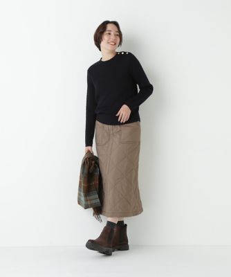 なな　数回着用　ワンダフルワールドファミリーくまキルティングロングスカート なな様専用 数回着用 ワンダフルワールドファミリーくまキルティング