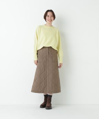 キルティングベイカーAラインスカート（0775220103