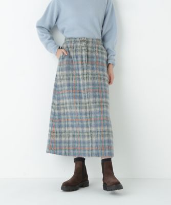 シャギーチェックベイカーAラインスカート（0775220104