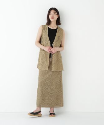◇ジオメトリックレーススカート（0775220703