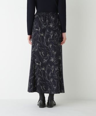 パリの彼女を目の端でひろう　スカート ◇ストレッチフラノワークディテール吊りスカート