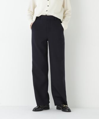 human woman (Women)/ヒューマンウーマン ダブルクロスストレートパンツ(0775230007) ネイビー120 パンツ・ズボン【三越伊勢丹/公式】