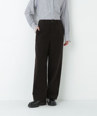 human woman (Women)/ヒューマンウーマン リクライドクロスセミワイドパンツ(0775230100) ブラウン050 パンツ・ズボン【三越伊勢丹/公式】