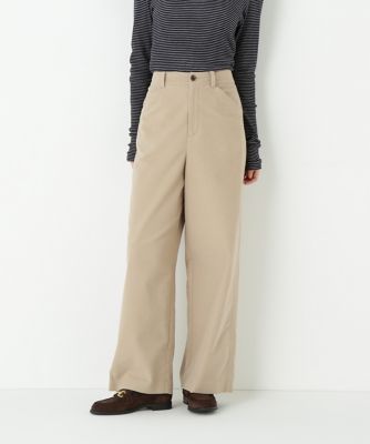 human woman (Women)/ヒューマンウーマン ストレッチエアリードットコードセミワイドパンツ(0775230900) ベージュ040 パンツ・ズボン【三越伊勢丹/公式】