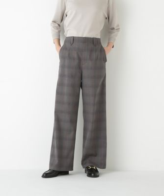 ＜human woman (Women)＞◆強撚シャークスキンセミワイドパンツ（０７７５２３０９０２）