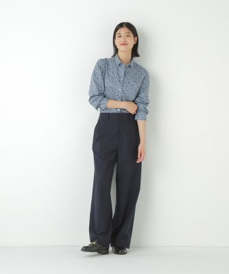 ◇強撚シャークスキンセミワイドパンツ（0775230902