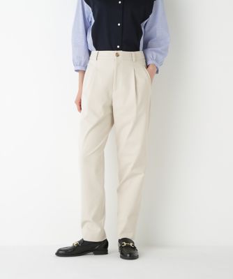 ＜human woman (Women)＞◆ストレッチポンチワンタックテーパードパンツ（０７７５２３０９０３）