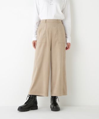 human woman (Women)/ヒューマンウーマン ストレッチスェードベイカーガウチョパンツ(0775230905) ベージュ040 パンツ・ズボン【三越伊勢丹/公式】