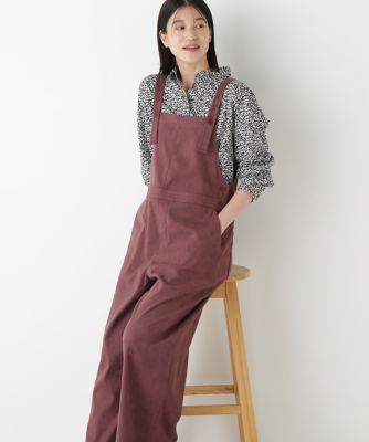 【新品】6BEAUTY&YOUTH　オーバーオール　スエード　　サンドベージュ系 ◇ストレッチスェードオーバーオール（0775240901