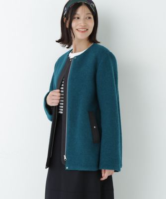 human woman (Women)/ヒューマンウーマン スライバージップジャケット(0775250100) グリーン140 コート・ジャケット【三越伊勢丹/公式】