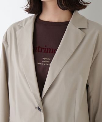 美品 バグッタ ストレッチ コットンポプリン テーラードジャケット ホワイト 3.1 Phillip Lim｜コットンテーラードボックスジャケット
