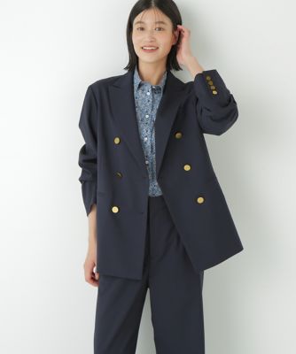 ◇強撚シャークスキンピークドラペルジャケット（0775250900