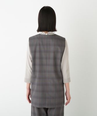◇強撚シャークスキンノーカラージレ（0775250901