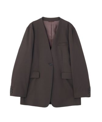◇Vネックノーカラージャケット（0775250902