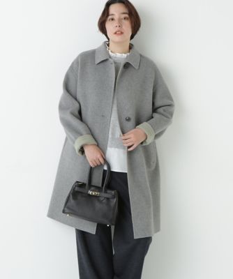 human woman (Women)/ヒューマンウーマン リバーシブルステンカラーリバーコート(0775251101) グレー020 コート・ジャケット【三越伊勢丹/公式】