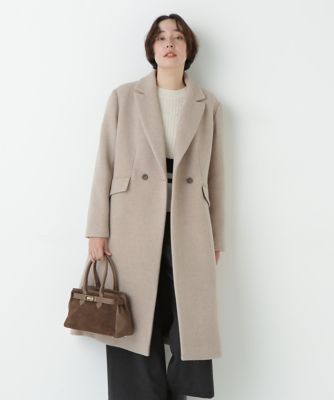 ＜human woman (Women)＞ウールモッサダブルチェスターコート（０７７５２５１１０５）