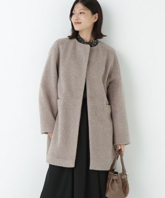 human woman (Women)/ヒューマンウーマン ボアノーカラーコート(0775251106) ベージュ042 コート・ジャケット【三越伊勢丹/公式】