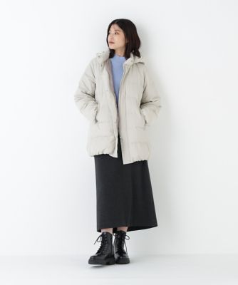 ◇フーディースタンドカラー2wayダウンコート