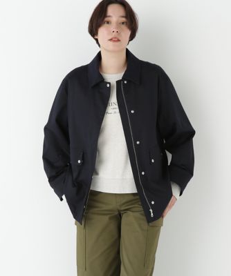 human woman (Women)/ヒューマンウーマン コットンツイルストレッチブルゾン(0775255003) ネイビー120 コート・ジャケット【三越伊勢丹/公式】