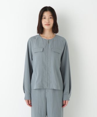 ⭐︎新品⭐︎ヒューマン ウーマン⭐︎ストレッチコードブルゾン⭐︎ネイビー⭐︎Mサイズ⭐︎ ◇クルーネックショートブルゾン（0775255800