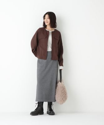 ◇クルーネックショートブルゾン（0775255800