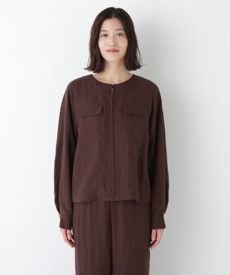 ⭐️最終価格⭐️プリーツプリーズテリージョンソンコラボチュニック⭐️極美品❣️ ◇クルーネックショートブルゾン（0775255800