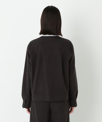 美品❣️サマーブルゾン ◇ストレッチエアリードットコードノーカラーブルゾン