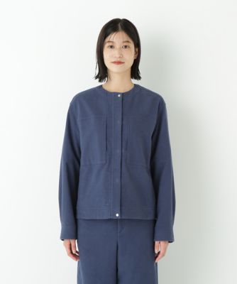 ◇ストレッチエアリードットコードノーカラーブルゾン