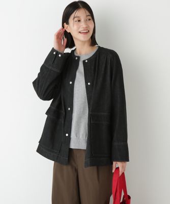 human womanコート 極美品 2023年 ヒューマンウーマン ノーカラー ◇ノーカラースプリングコート（0774151301） | human