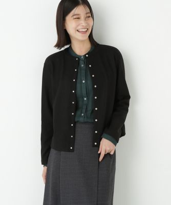 human woman (Women)/ヒューマンウーマン ミルドジャージーカーディガン(0775260013) ブラック010 トップス【三越伊勢丹/公式】