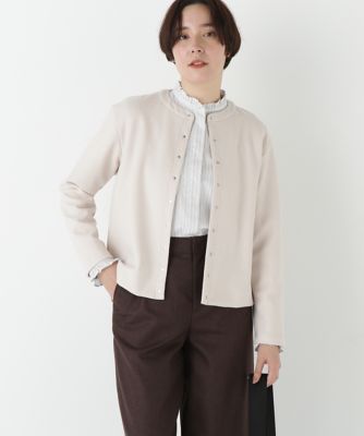 human woman (Women)/ヒューマンウーマン ミルドジャージーカーディガン(0775260013) ホワイト031 トップス【三越伊勢丹/公式】
