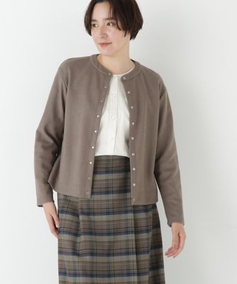 human woman (Women)/ヒューマンウーマン ミルドジャージーカーディガン(0775260013) ブラウン051 トップス【三越伊勢丹/公式】