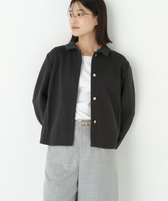 human woman (Women)/ヒューマンウーマン リブダンボールニットステンカラーカーディガン(0775260015) グレー021 トップス【三越伊勢丹/公式】