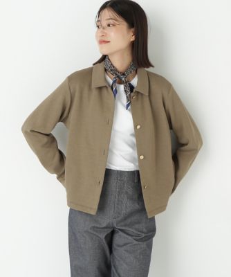 human woman (Women)/ヒューマンウーマン リブダンボールニットステンカラーカーディガン(0775260015) ブラウン051 トップス【三越伊勢丹/公式】