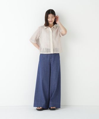 ◆クロッシェレース半袖シャツ（０７７５２６０７１２）