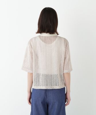 ◆クロッシェレース半袖シャツ（０７７５２６０７１２）