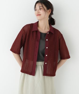 ＜human woman (Women)＞◆クロッシェレース半袖シャツ（０７７５２６０７１２）