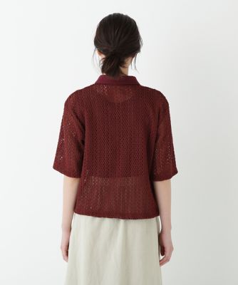 ◆クロッシェレース半袖シャツ（０７７５２６０７１２）