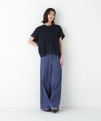 ◆布帛ドッキング半袖プルオーバー（０７７５２６０７１４）