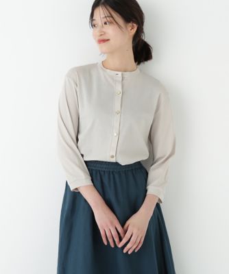 ◆クルーネックフライスカットソーカーディガン（０７７５２６０７１５）