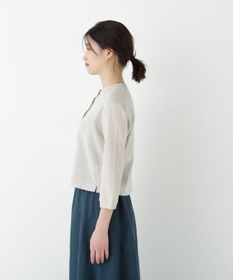 ◆クルーネックフライスカットソーカーディガン（０７７５２６０７１５）