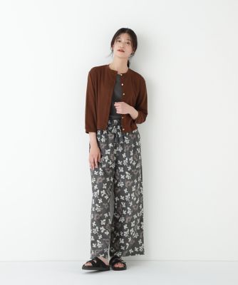 ◆クルーネックフライスカットソーカーディガン（０７７５２６０７１５）